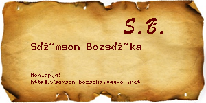 Sámson Bozsóka névjegykártya